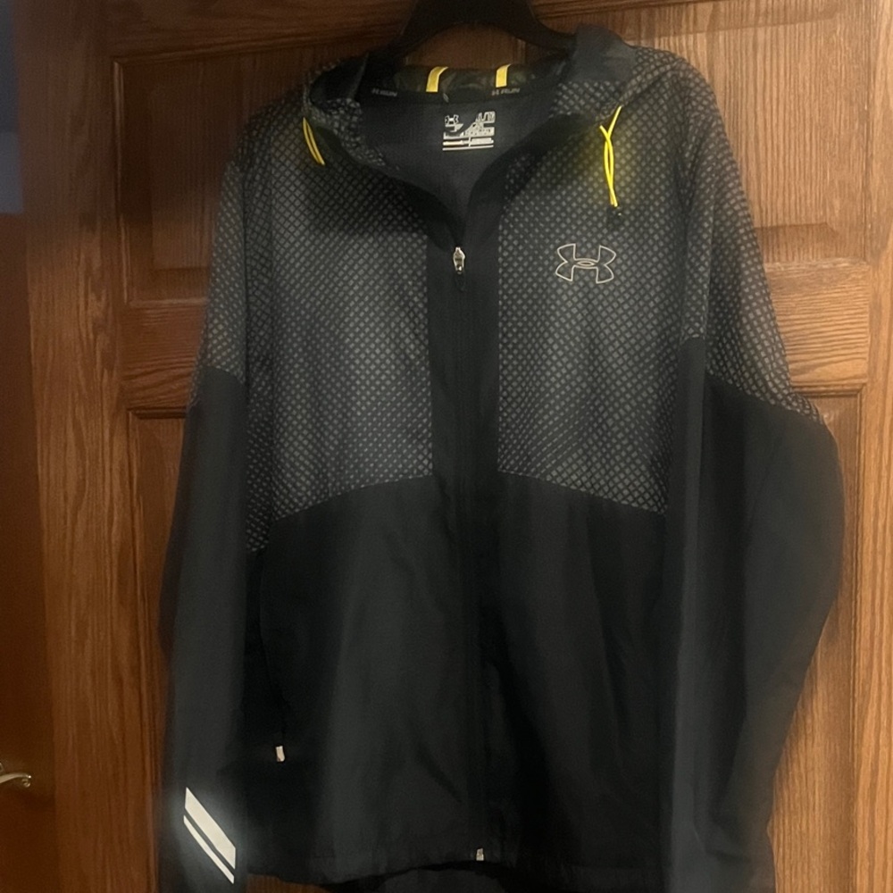 Under Armour Black Grey and Yellow Jacket